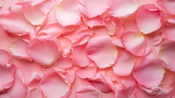 Soft various pink petals of roses photo