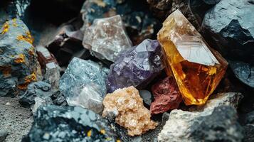 minerals mined textured photo