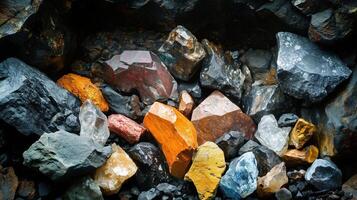 abstract small stock of minerals photo