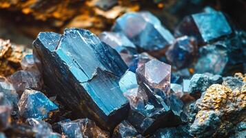 a small crystal mined in a rare earth mine photo