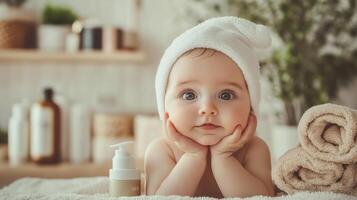 Organic nature baby care products photo