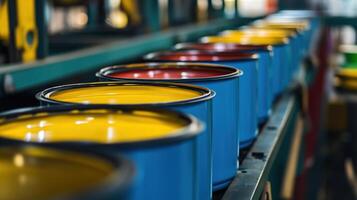 Powder coating of metal products working photo