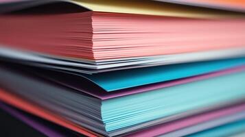 Printed brochures featuring saddle stitching photo