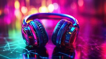 Colorful Silent Disco Headphones photo