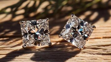 Beautifully cut loose diamonds photo