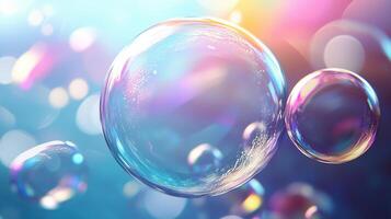 Transparent bubble background photo