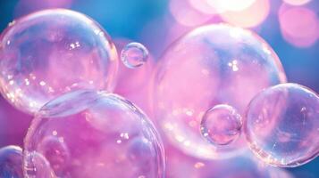Transparent bubble background photo