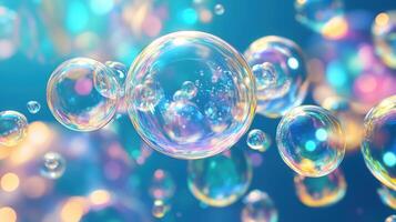 Transparent bubble background photo