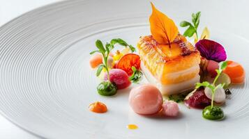 A beautifully plated dish with vibrant ingredients photo