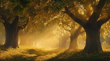 A beautiful fairytale with big trees photo