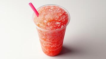 ice slushy in a plastic cup photo