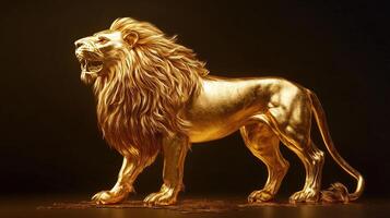 image of a golden lion photo