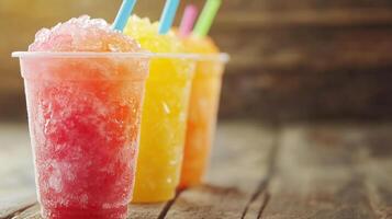 ice slushy in a plastic cup photo