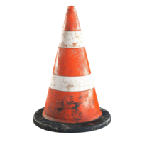 Traffic Cone with White Stripes png