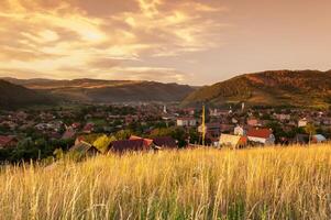 View of Praid commune from the hills around it photo