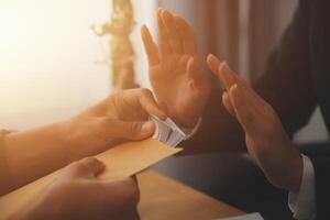 Law theme, gavel or mallet of the judge, lawyer enforcement officers, evidence-based cases taken into account in the court abount business, legislation. photo