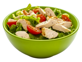 A fresh and healthy bowl of salad with seasonal greens and grilled chicken png