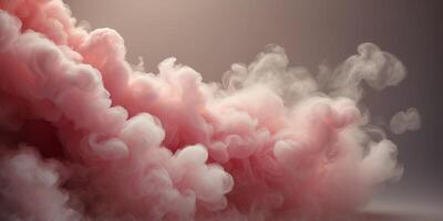 Abstract pink clouds of smoke on a gradient background. photo