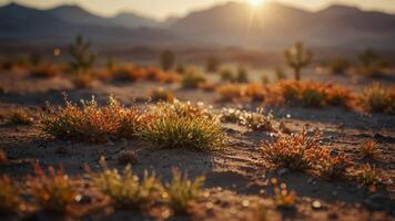 Abstract desert landscape with warm color palette. photo