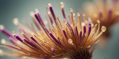 Intricate Macro View of Pollen Tubes Fertilizing Pistil. photo