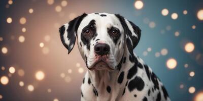 Dalmatian black spots in form of frame with space. photo