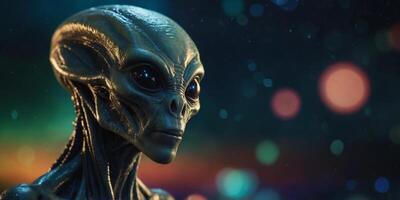 Alien background with selective focus with copy space. photo