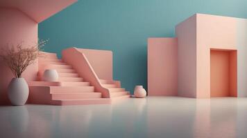 pastel empty minimalist trendy artistic background. photo