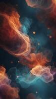 Dramatic Glowing Digital Cloud Computing Data Flow Visualization. photo