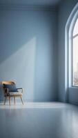 light blue empty room studio gradient used for background and display your product. photo