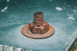 Rusty on bolt and nut. photo