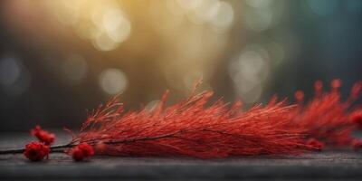 tranditionanl colorful red ethnic fance mansk. photo