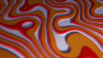 3D animation of colorful particles moving up and down in a wavy motion.Seamless loop animation. CG rendered. High quality 4k footage video