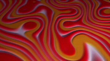 3D animation of colorful particles moving up and down in a wavy motion.Seamless loop animation. CG rendered. High quality 4k footage video