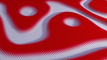 3D animation of colorful particles moving up and down in a wavy motion.Seamless loop animation. CG rendered. High quality 4k footage video