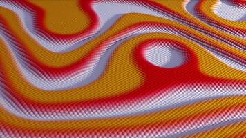 3D animation of colorful particles moving up and down in a wavy motion.Seamless loop animation. CG rendered. High quality 4k footage video