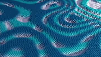 3D animation of colorful particles moving up and down in a wavy motion.Seamless loop animation. CG rendered. High quality 4k footage video