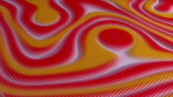3D animation of colorful particles moving up and down in a wavy motion.Seamless loop animation. CG rendered. High quality 4k footage video