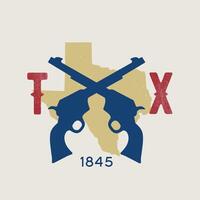 Texas Two gun and map perfect for print, apparel, stickers, etc. vector