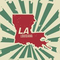 Louisiana State with retro design perfect for print, apparel, stickers, etc vector