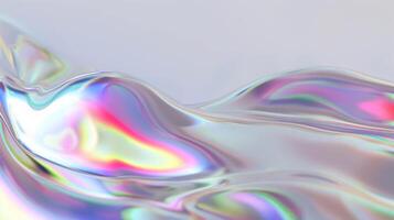 Abstract Holographic Gradient Background with Liquid Shapes and Vibrant Metallic Colors photo