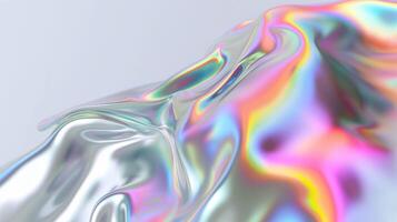 Abstract Holographic Gradient Background with Liquid Shapes and Vibrant Metallic Colors photo