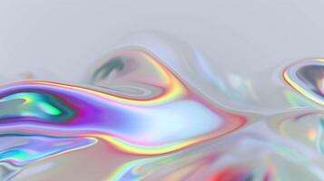 Abstract Holographic Gradient Background with Liquid Shapes and Vibrant Metallic Colors photo