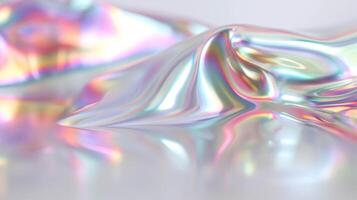 Abstract Holographic Gradient Background with Liquid Shapes and Vibrant Metallic Colors photo
