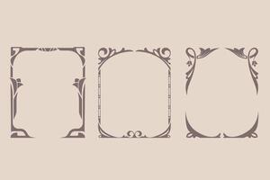 Small set of Art Nouveau Frames vector
