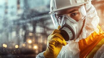 Industrial Worker in Protective Gear photo