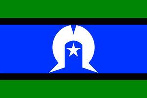 National symbol of Australian Torres Strait Islander. Flag of the Australian Torres. vector