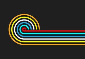 1970s hippie retro style groovy background with abstract wavy line pattern. vector