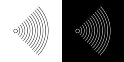Sound wave icon symbol signal frequency. vector