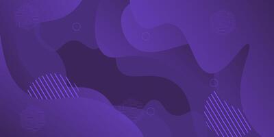 abstract dynamic purple with geometric shapes modern liquid background. vector