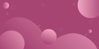 Circles and waves background simple soft pink gradient textured background design in 3D style. Eps10 vector